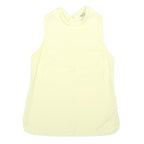 COAST Womens Yellow Sleeveless Top High Neck Plain UK 8 Summer Elegant