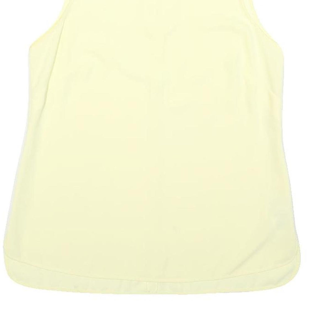 COAST Womens Yellow Sleeveless Top High Neck Plain UK 8 Summer Elegant