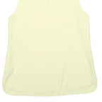 COAST Womens Yellow Sleeveless Top High Neck Plain UK 8 Summer Elegant
