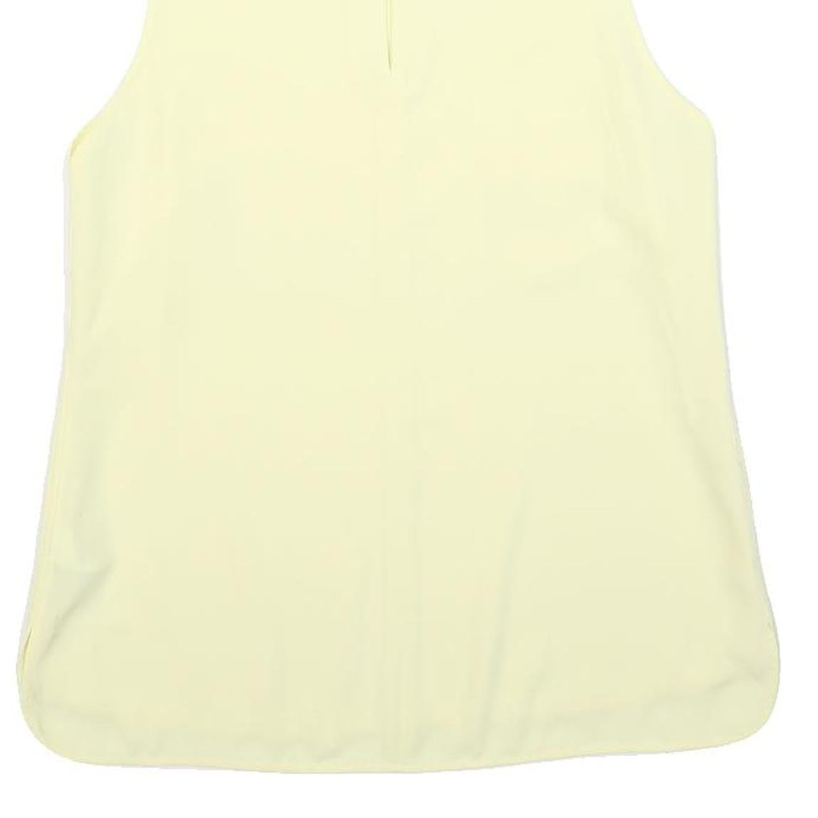 COAST Womens Yellow Sleeveless Top High Neck Plain UK 8 Summer Elegant