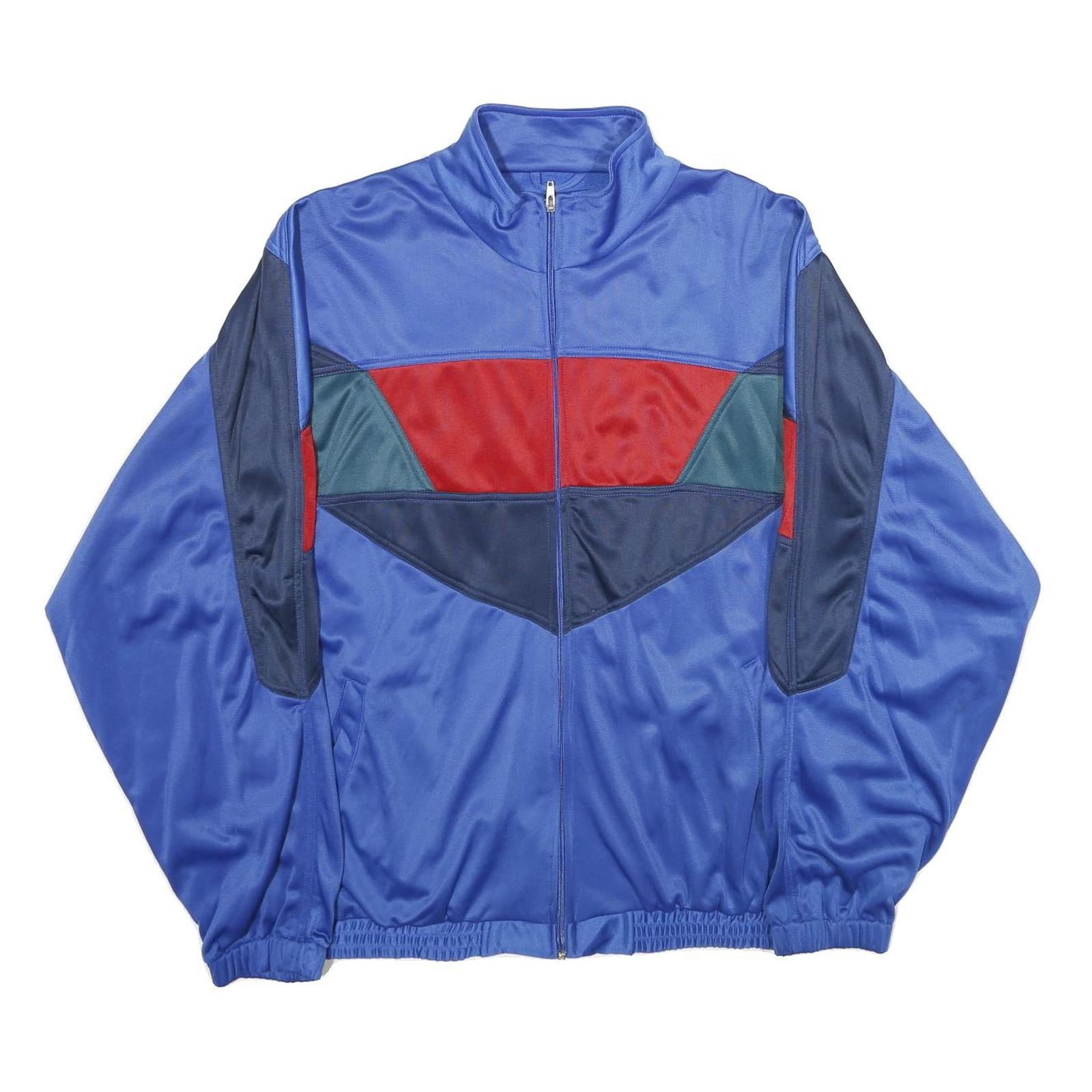 SIMMONS Mens Blue Red & Navy Colourblock Zip Jacket 2XL Polyester Athletic Fit