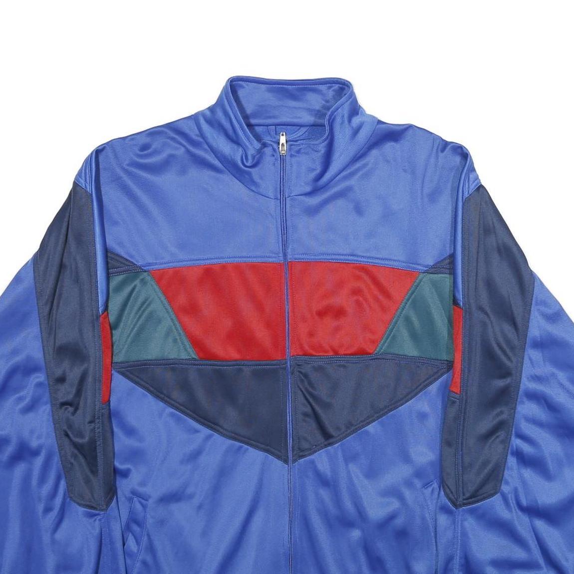 SIMMONS Mens Blue Red & Navy Colourblock Zip Jacket 2XL Polyester Athletic Fit