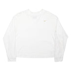 NIKE Womens White Graphic T-Shirt L Long Sleeve Crew Neck Casual