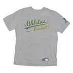 NIKE Mens Grey Athletics Baseball T-Shirt L Short Sleeve Crew Neck Sportswear