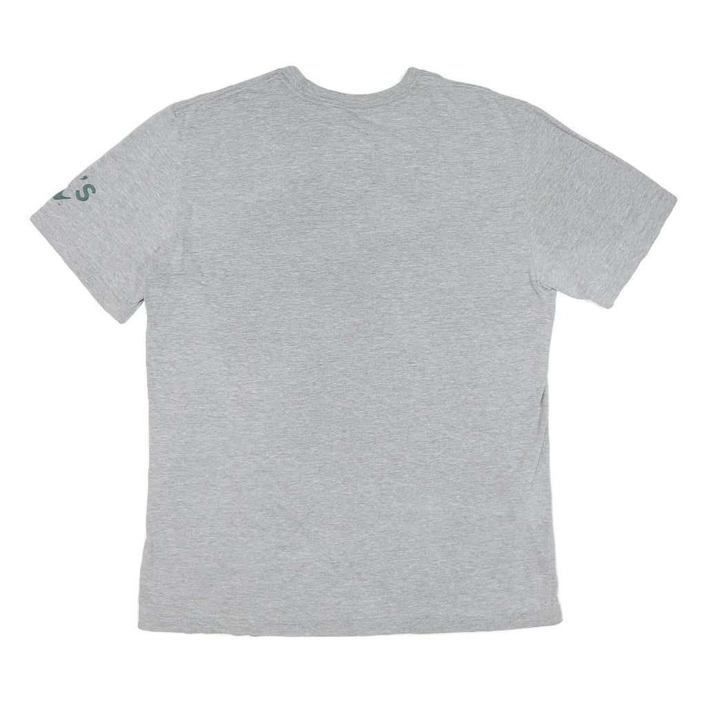 NIKE Mens Grey Athletics Baseball T-Shirt L Short Sleeve Crew Neck Sportswear