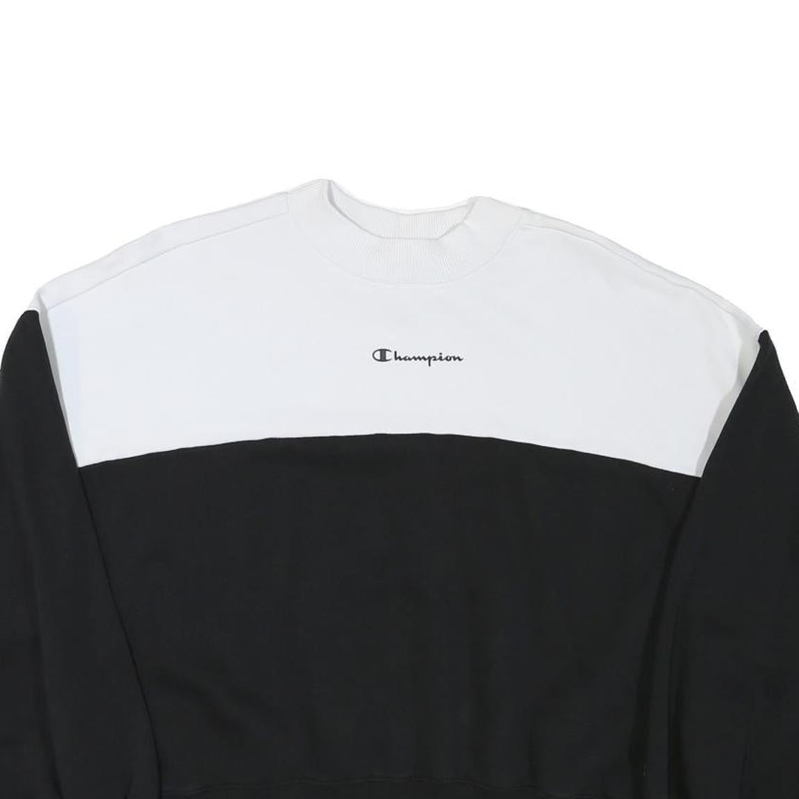 FILA Womens Black & White Crew Neck M Cotton Blend Sweatshirt Casual Pullover