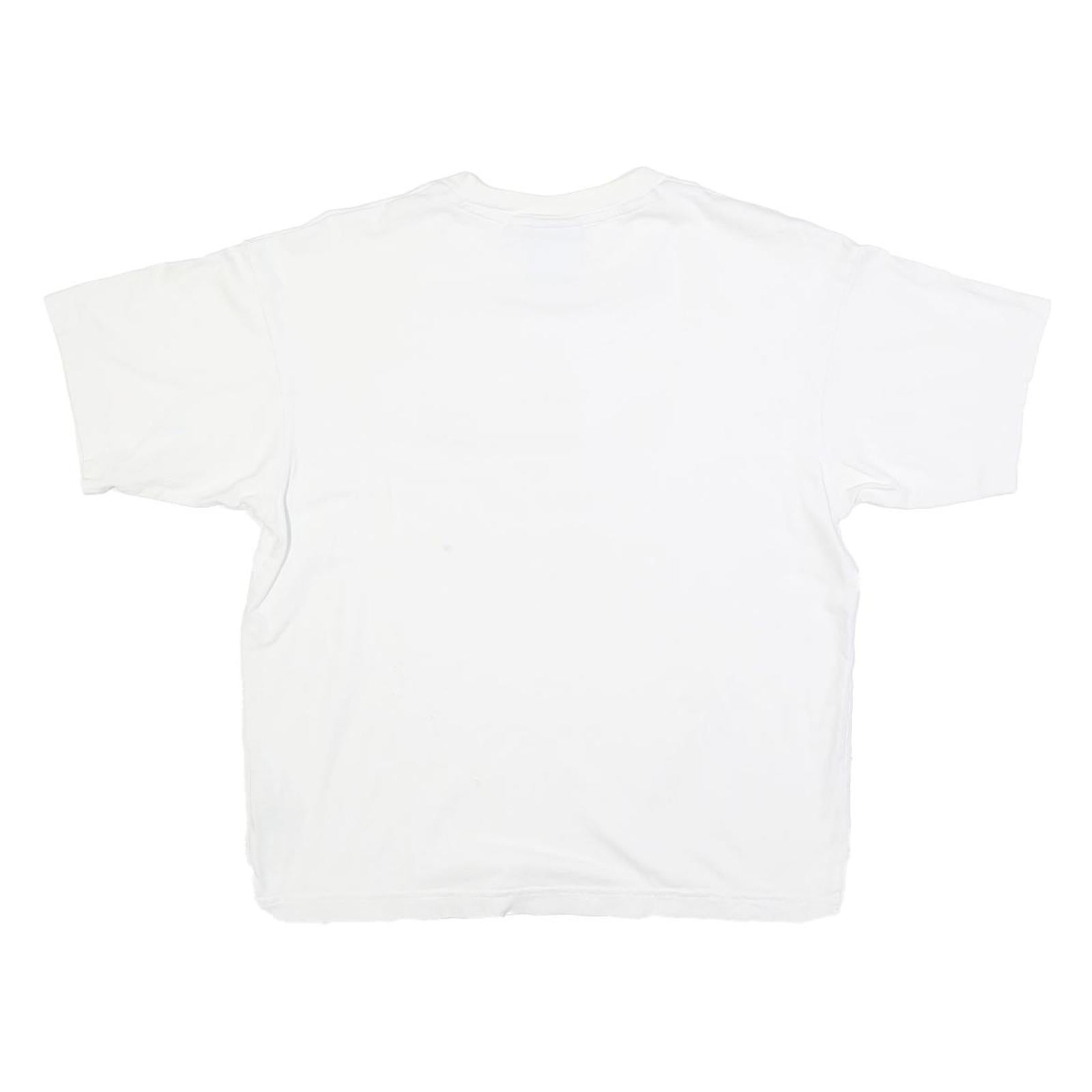 ADIDAS Womens White Graphic T-Shirt S Short Sleeve Crew Neck Cotton Blend