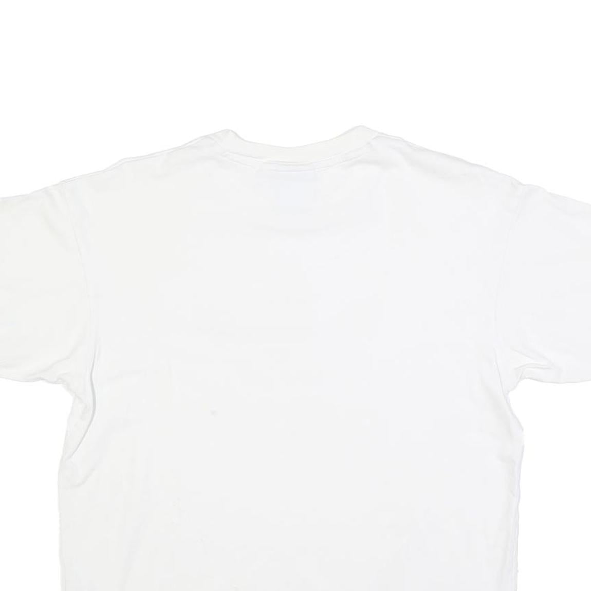 ADIDAS Womens White Graphic T-Shirt S Short Sleeve Crew Neck Cotton Blend