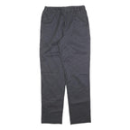 LUTTEURS Mens Cotton Blend Black Pinstripe Regular Fit Trousers W32 L32