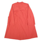 ZARA BASIC Womens Red Jacket XS Cotton Button Closure Classic Fit Plain