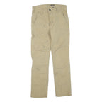 CARHARTT Mens Jeans Beige Regular Straight Denim W30 L30 Workwear Zip Closure