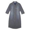 RIP CURL GIRL Womens Blue Denim Shirt Dress Cotton Midi M Zip Pocket