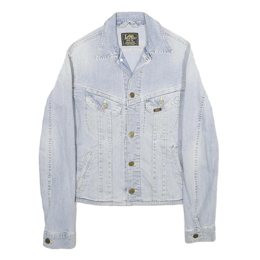 LEE Womens Blue Cotton Denim Jacket M Button Closure Classic Fit Casual