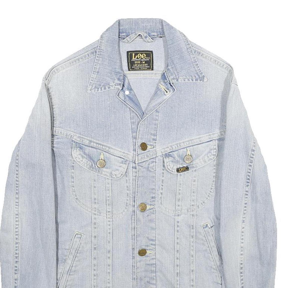 LEE Womens Blue Cotton Denim Jacket M Button Closure Classic Fit Casual