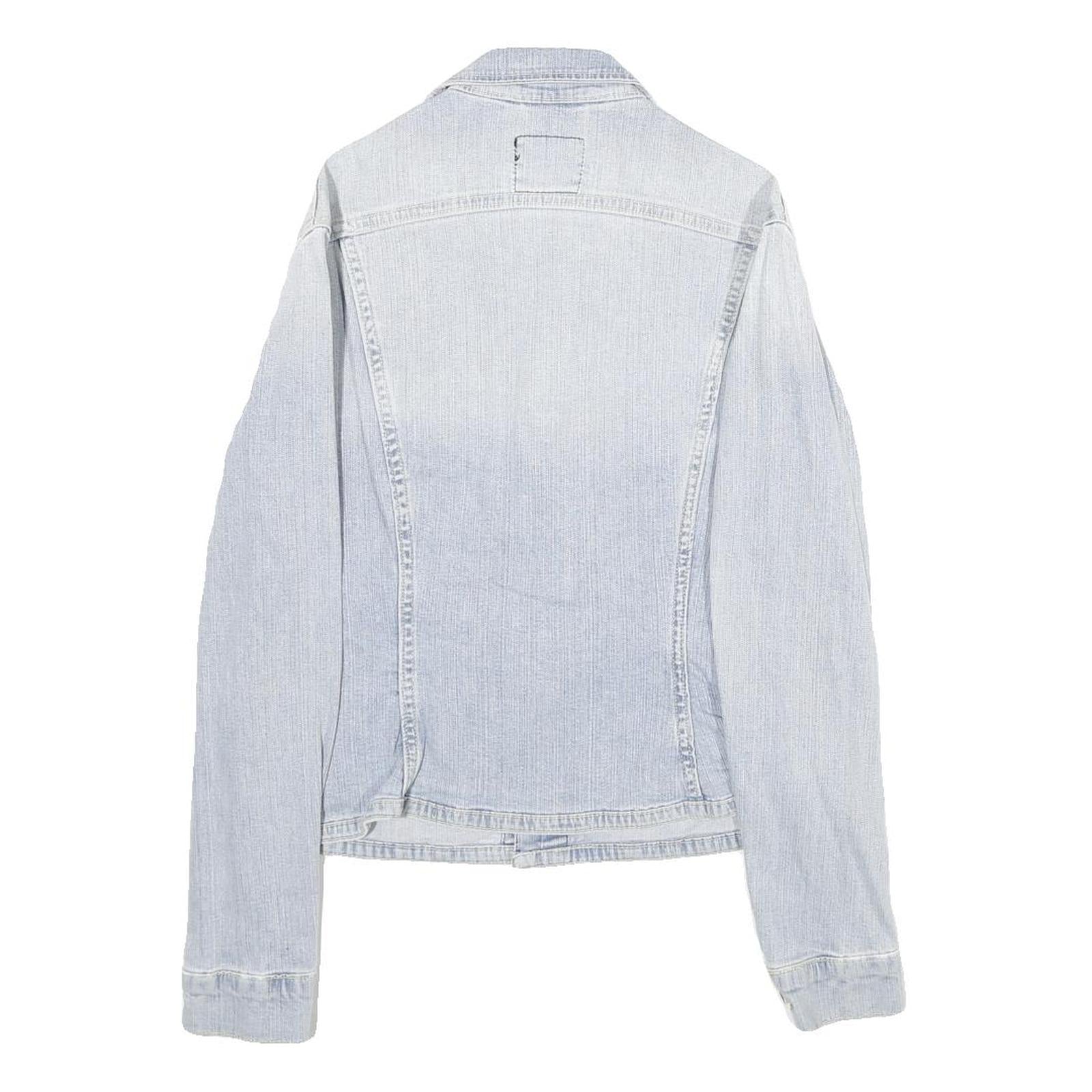 LEE Womens Blue Cotton Denim Jacket M Button Closure Classic Fit Casual