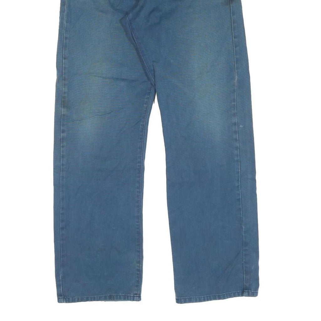 LEVI'S Mens Cotton Blue Regular Straight Trousers W32 L32 Classic Zip Closure