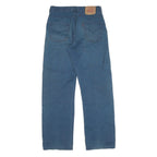 LEVI'S Mens Cotton Blue Regular Straight Trousers W32 L32 Classic Zip Closure