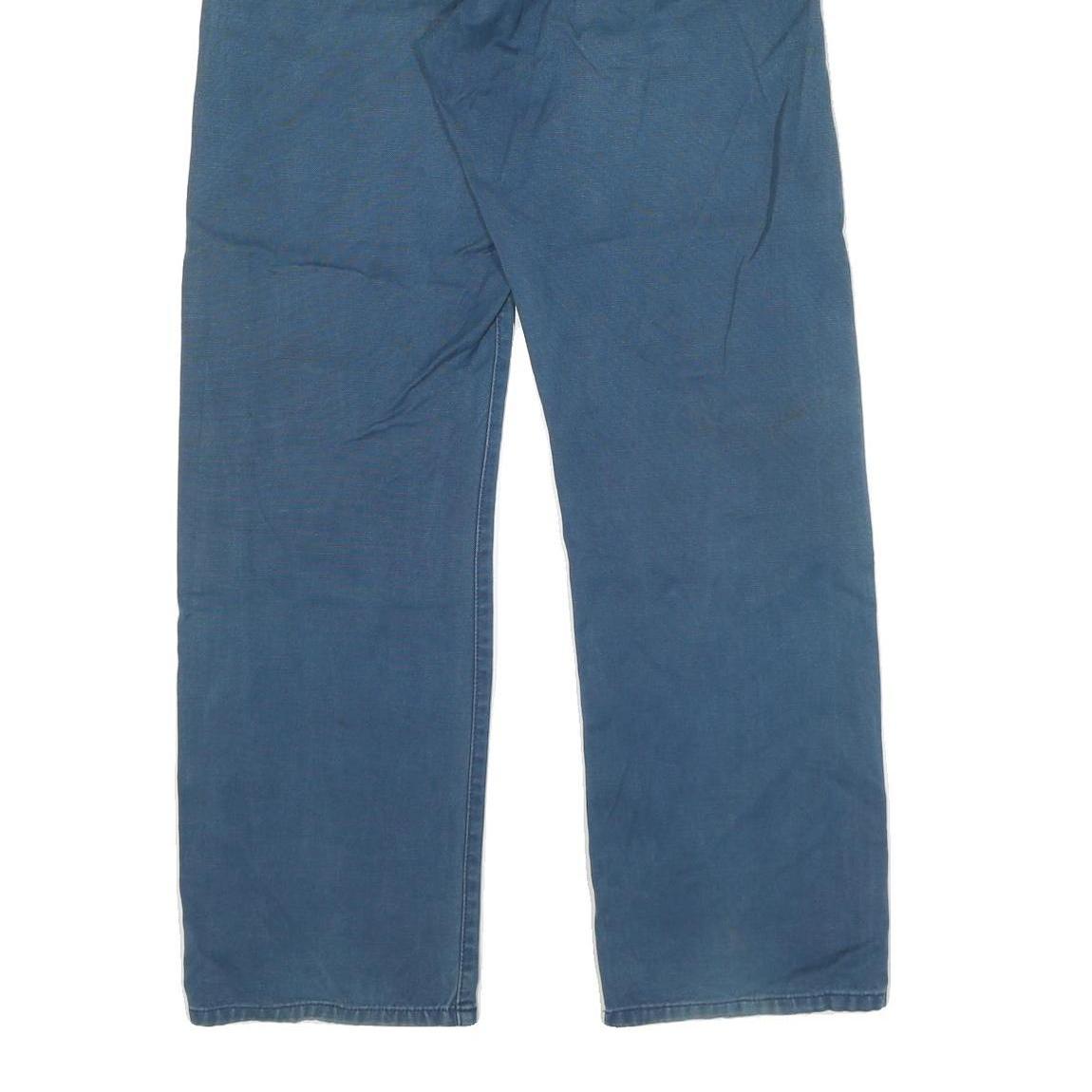 LEVI'S Mens Cotton Blue Regular Straight Trousers W32 L32 Classic Zip Closure