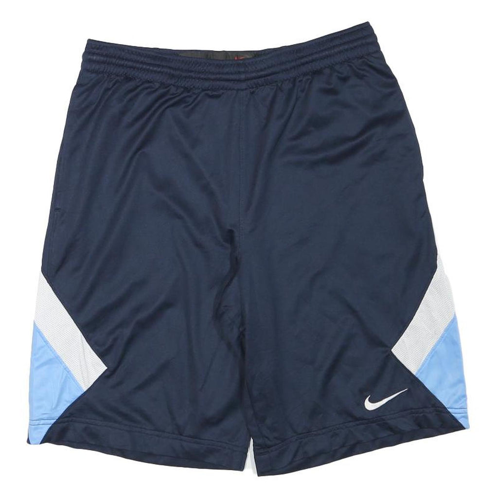 NIKE Mens Shorts Navy Blue & Sky Blue Casual Sports L W30 Athletic Leisure