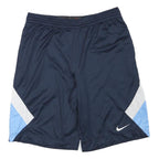 NIKE Mens Shorts Navy Blue & Sky Blue Casual Sports L W30 Athletic Leisure