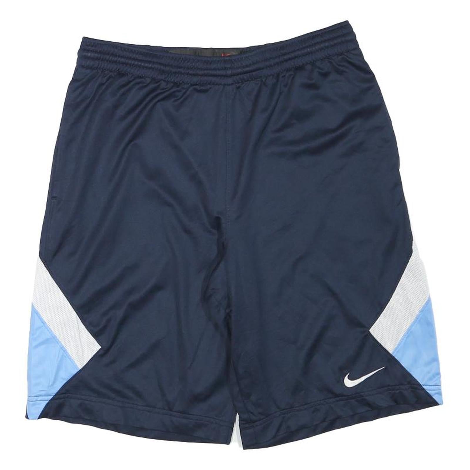 NIKE Mens Shorts Navy Blue & Sky Blue Casual Sports L W30 Athletic Leisure