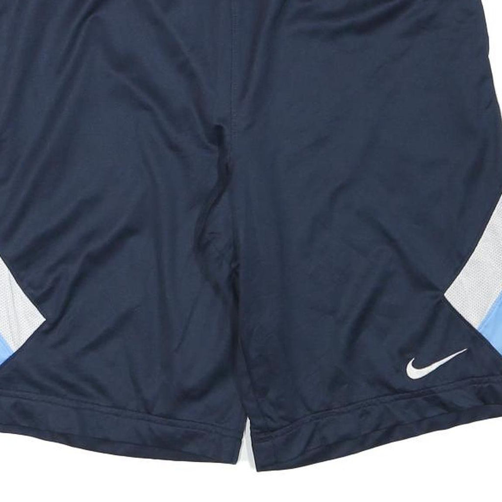 NIKE Mens Shorts Navy Blue & Sky Blue Casual Sports L W30 Athletic Leisure