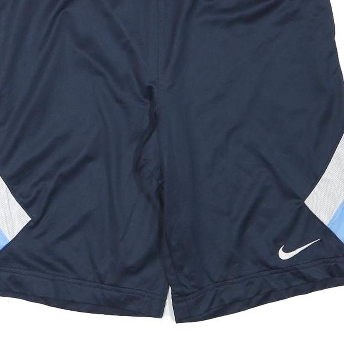 NIKE Mens Shorts Navy Blue & Sky Blue Casual Sports L W30 Athletic Leisure