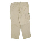 BERNWALDT Mens Polyester Blend Beige Regular Cargo Trousers W36 L28 Lightweight