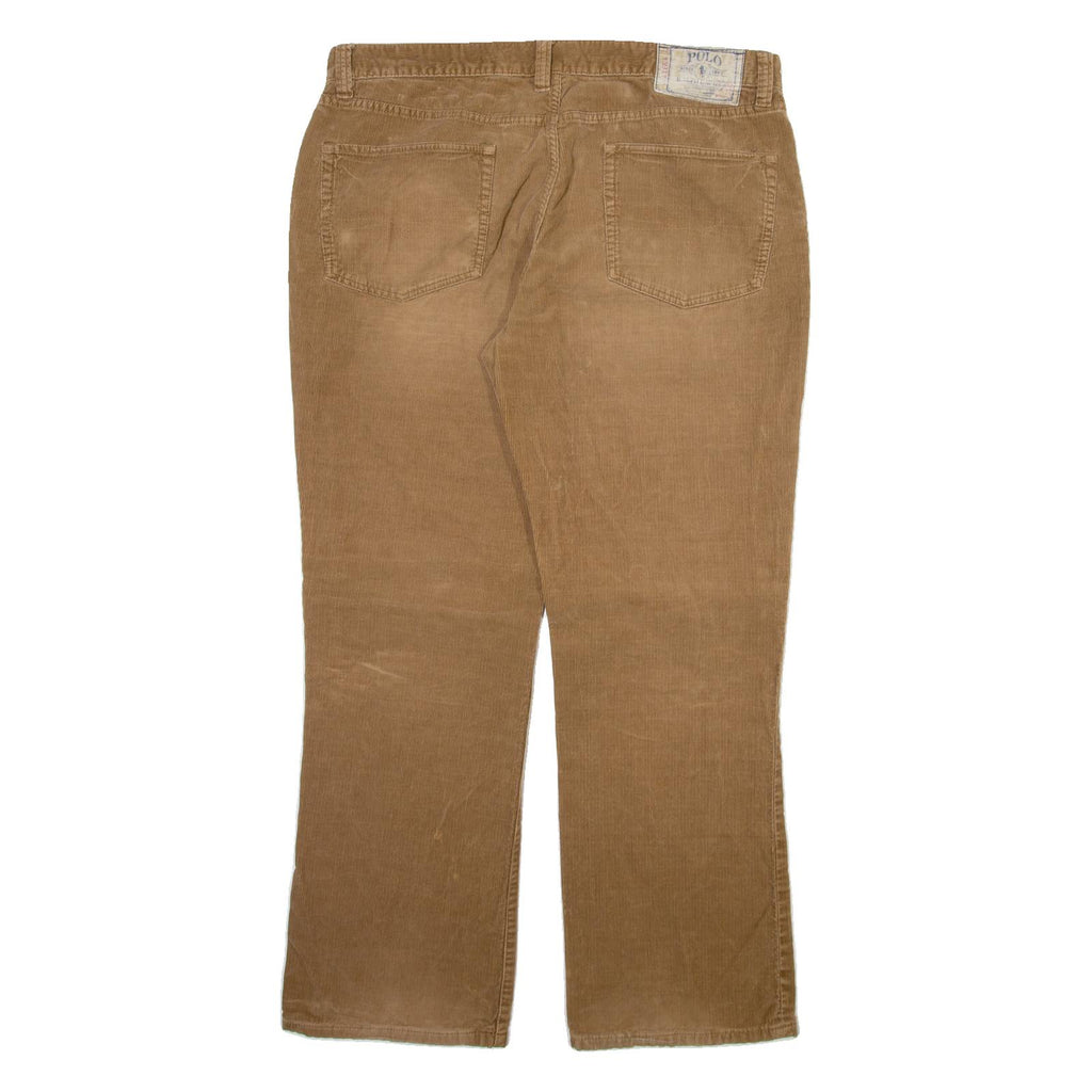 POLO RALPH LAUREN Mens Corduroy Trousers Brown Regular Straight W38 L30