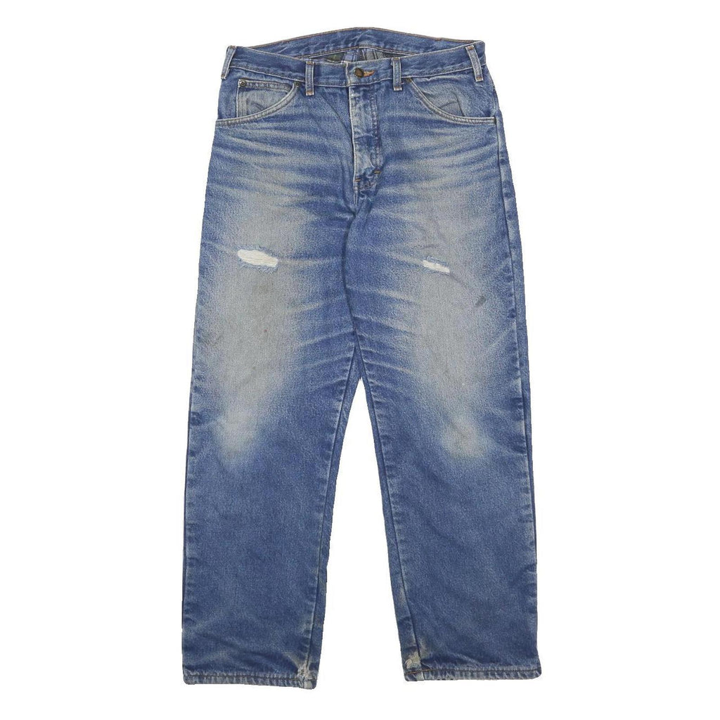 DICKIES Mens Lined Regular Fit Blue Denim Straight Leg Cotton Jeans W33 L30