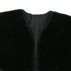 Womens Black Faux Fur Jacket M Polyester Blend Plush Soft Fabric Easy Wear