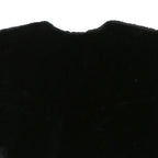 Womens Black Faux Fur Jacket M Polyester Blend Plush Soft Fabric Easy Wear