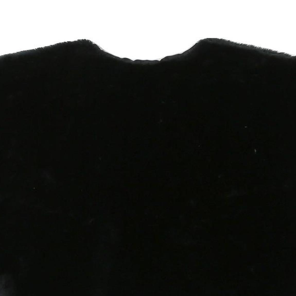 Womens Black Faux Fur Jacket M Polyester Blend Plush Soft Fabric Easy Wear