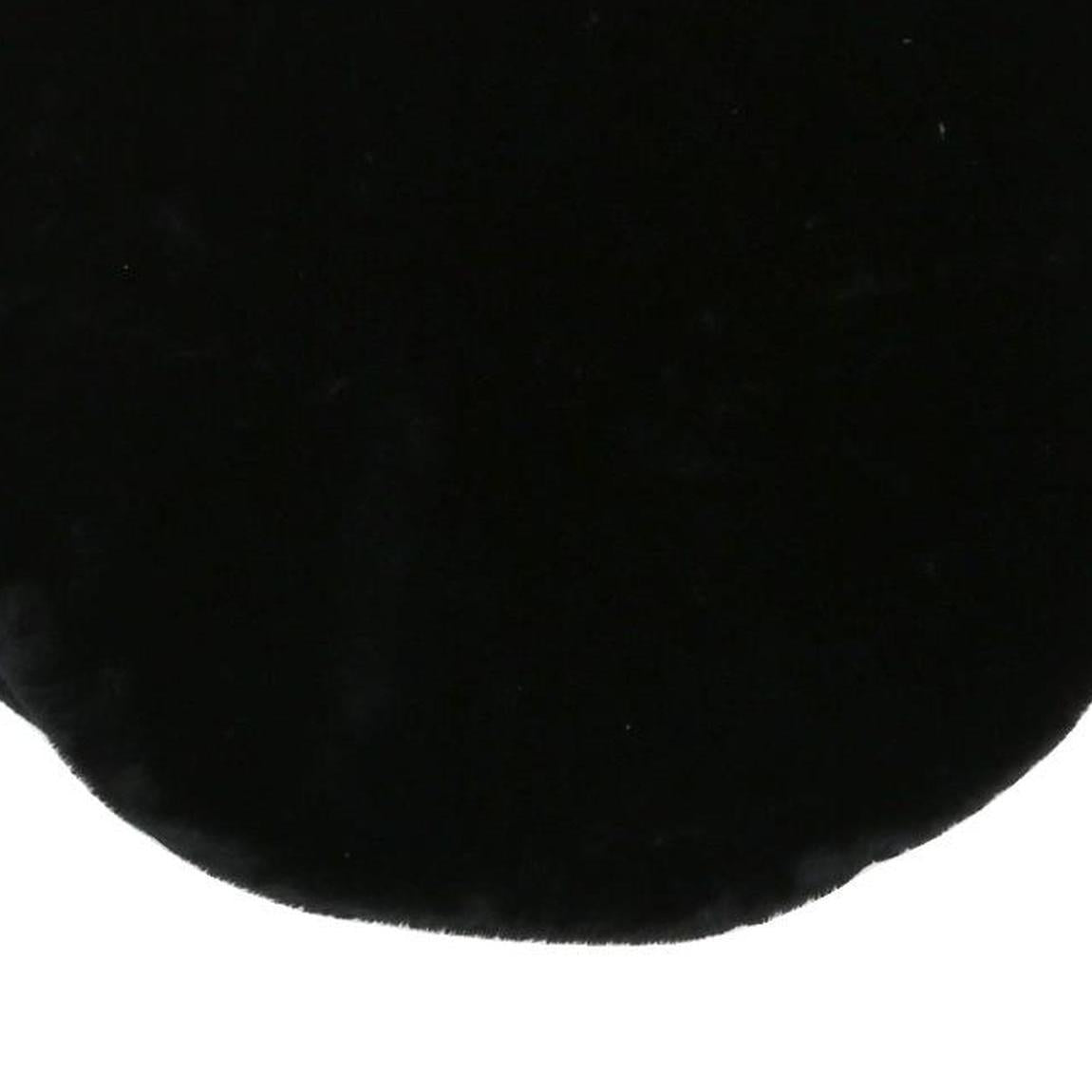 Womens Black Faux Fur Jacket M Polyester Blend Plush Soft Fabric Easy Wear