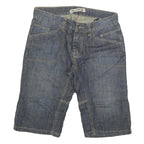 NEW CARO Mens Denim Blue Casual Shorts XL W32 Relaxed Fit Cotton Blend