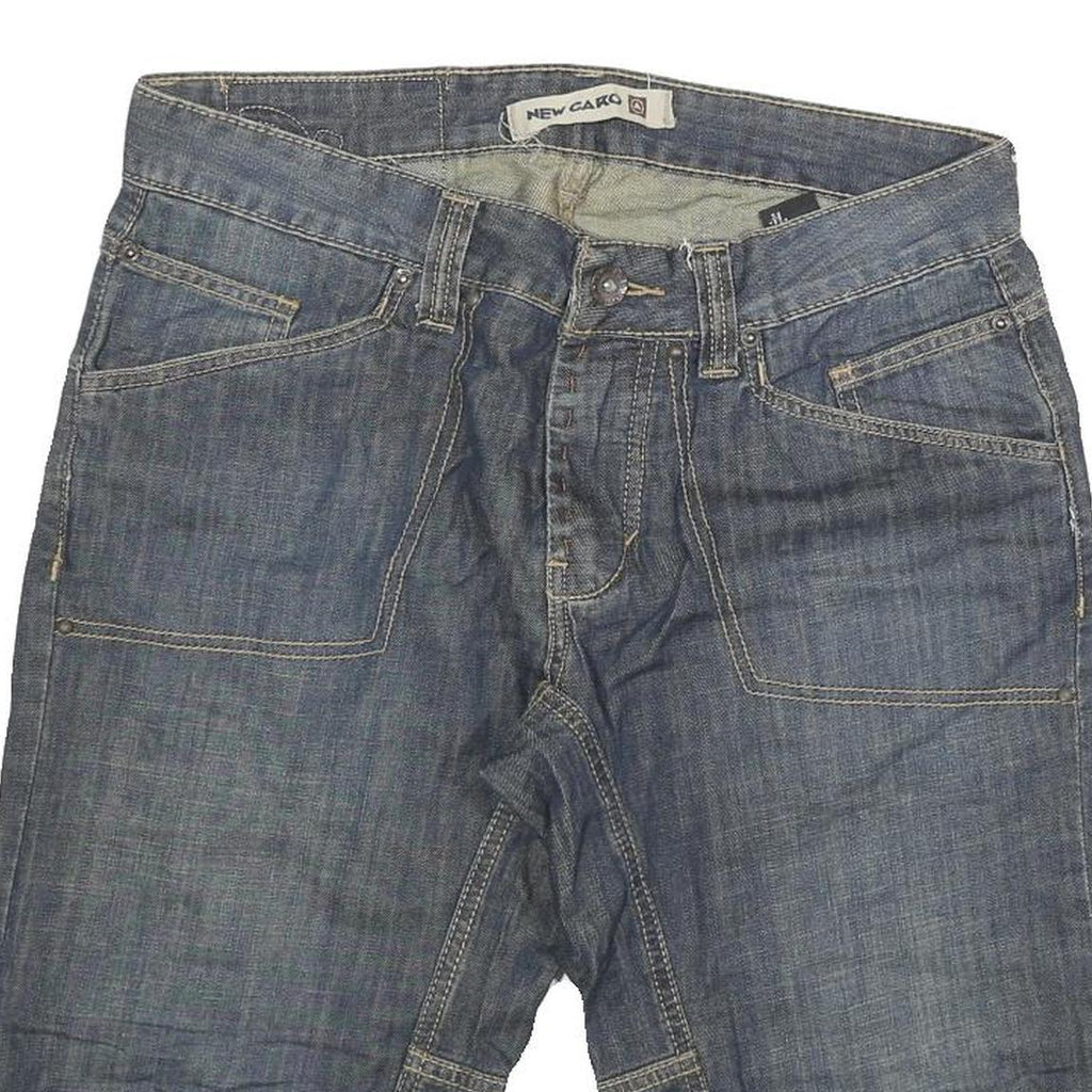 NEW CARO Mens Denim Blue Casual Shorts XL W32 Relaxed Fit Cotton Blend