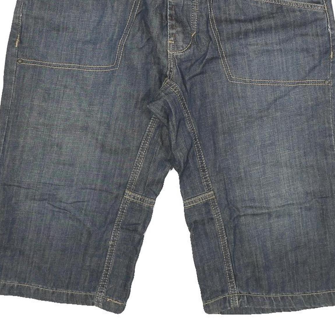 NEW CARO Mens Denim Blue Casual Shorts XL W32 Relaxed Fit Cotton Blend