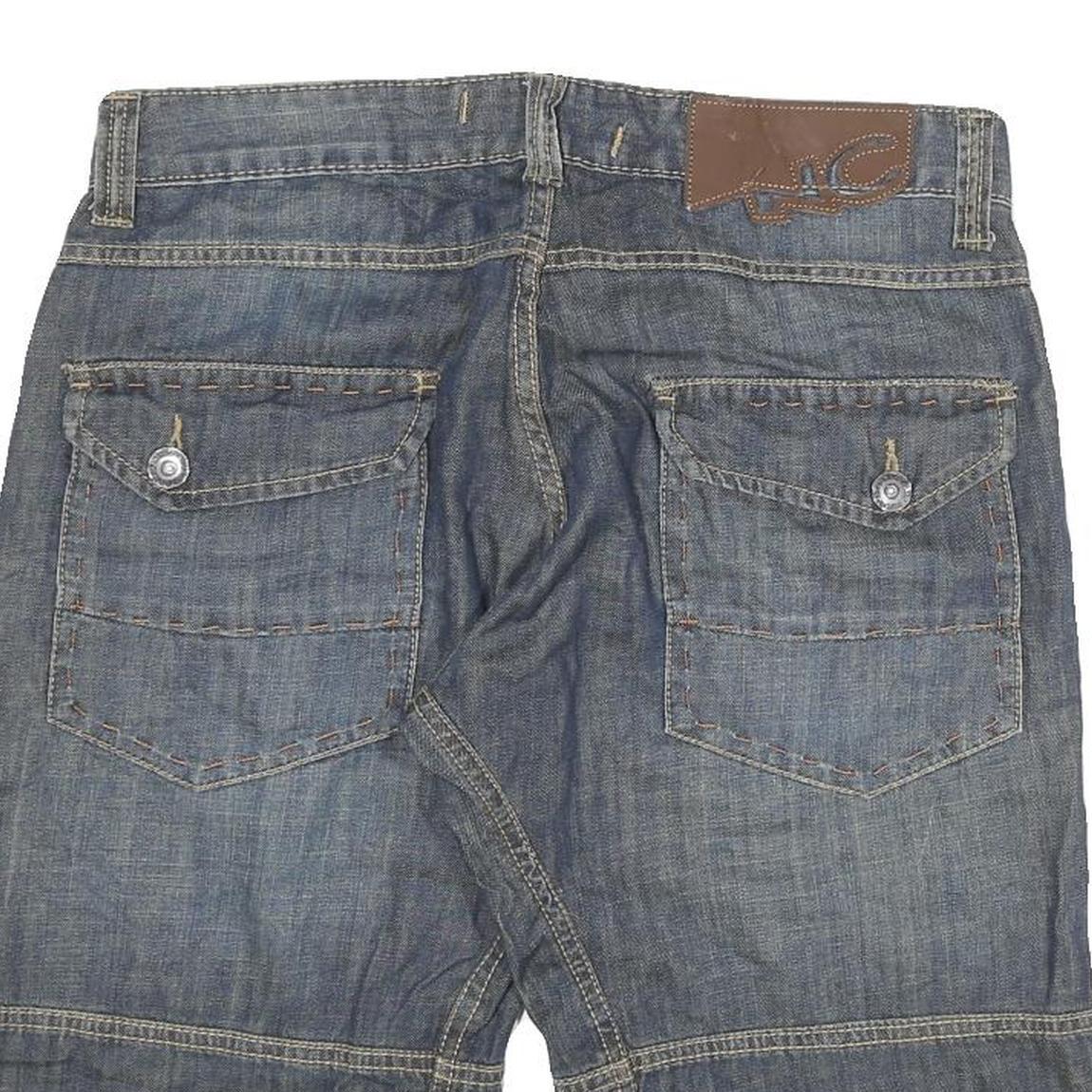 NEW CARO Mens Denim Blue Casual Shorts XL W32 Relaxed Fit Cotton Blend