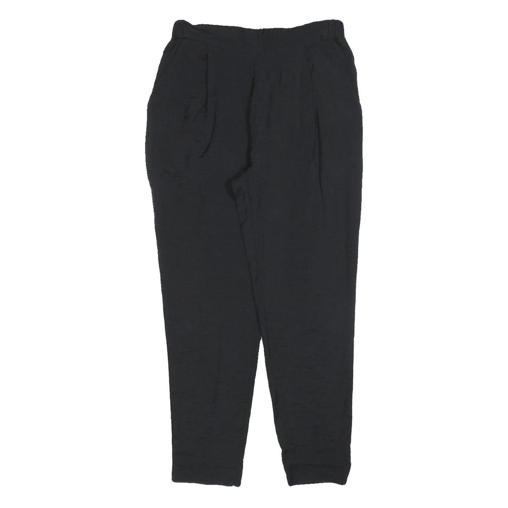 ALL SAINTS Womens Black Slim Fit Trousers W26 L26 Zip Polyester Blend