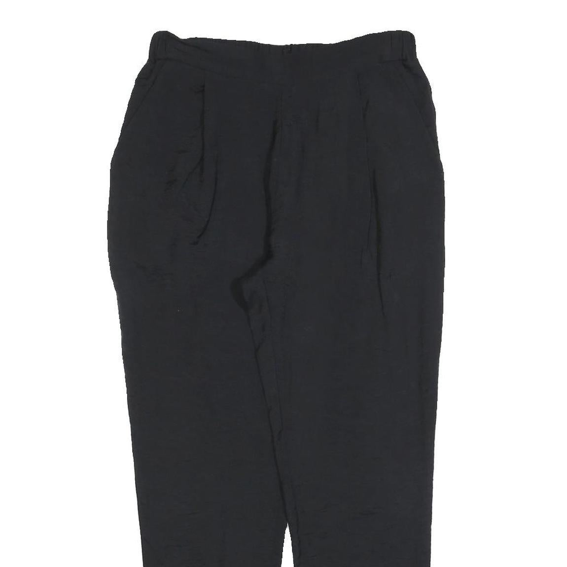 ALL SAINTS Womens Black Slim Fit Trousers W26 L26 Zip Polyester Blend