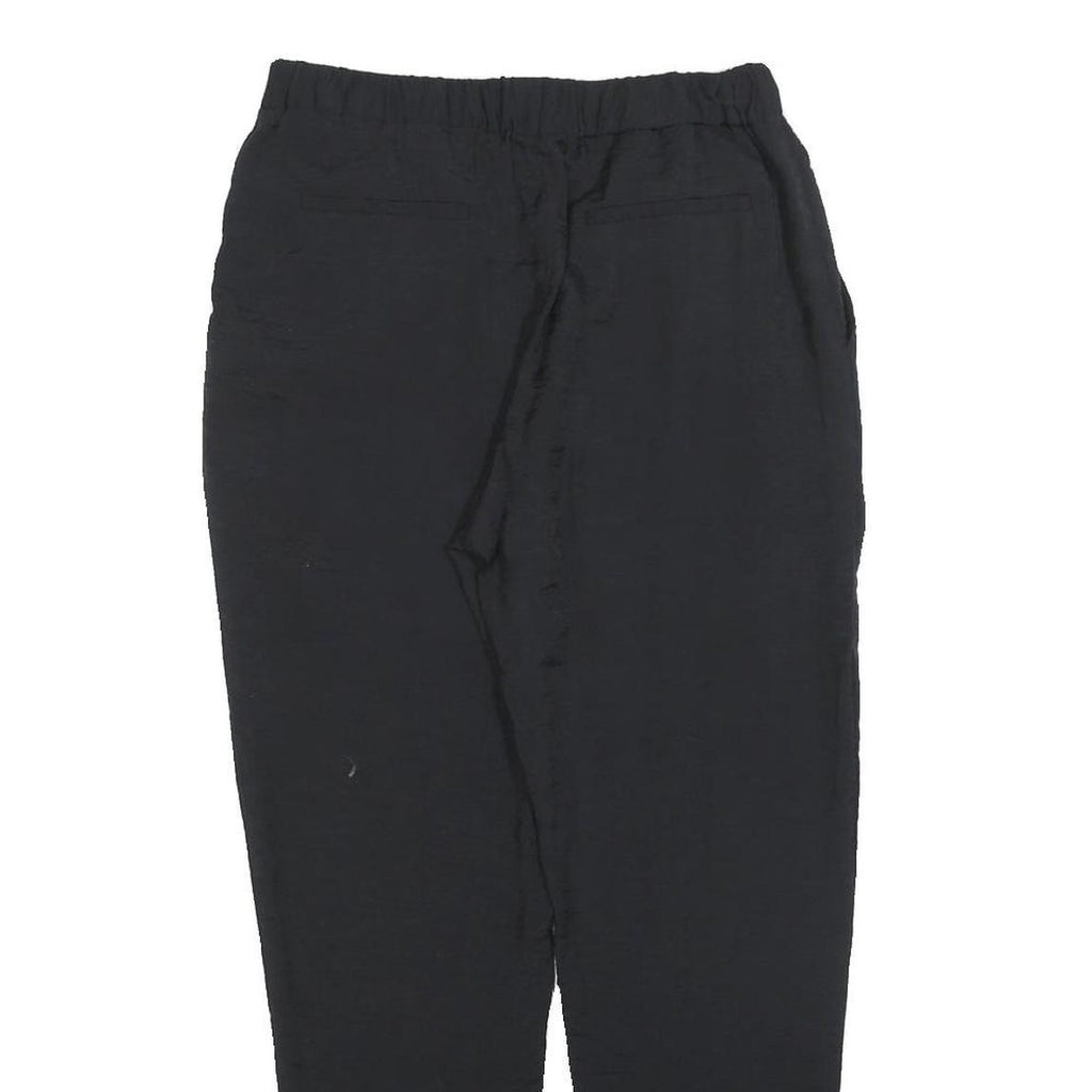 ALL SAINTS Womens Black Slim Fit Trousers W26 L26 Zip Polyester Blend