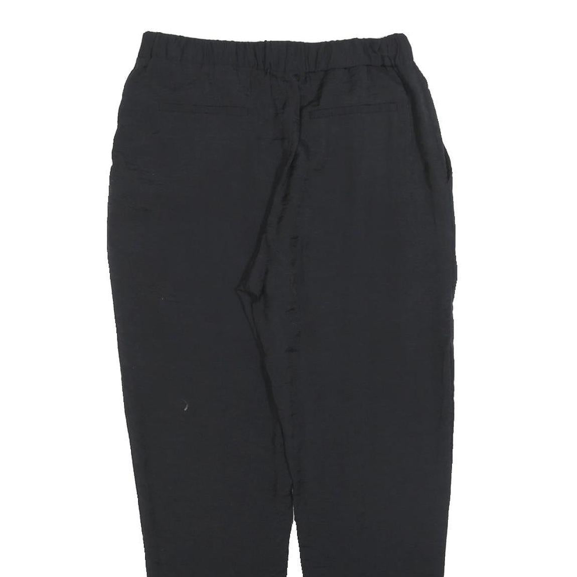 ALL SAINTS Womens Black Slim Fit Trousers W26 L26 Zip Polyester Blend