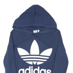ADIDAS ORIGINALS Womens Navy Blue Hoodie UK 12 Cotton Blend Pullover