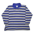 ULLA POPKEN COLLECTION Striped Womens Sweatshirt Grey 1/4 Zip 90s UK 20