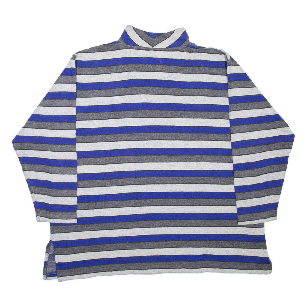 ULLA POPKEN COLLECTION Striped Womens Sweatshirt Grey 1/4 Zip 90s UK 20