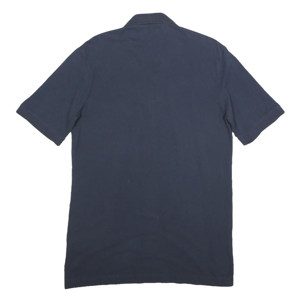 KAPPA Mens Navy Blue Short Sleeve Plain Polo Shirt L Cotton Casual