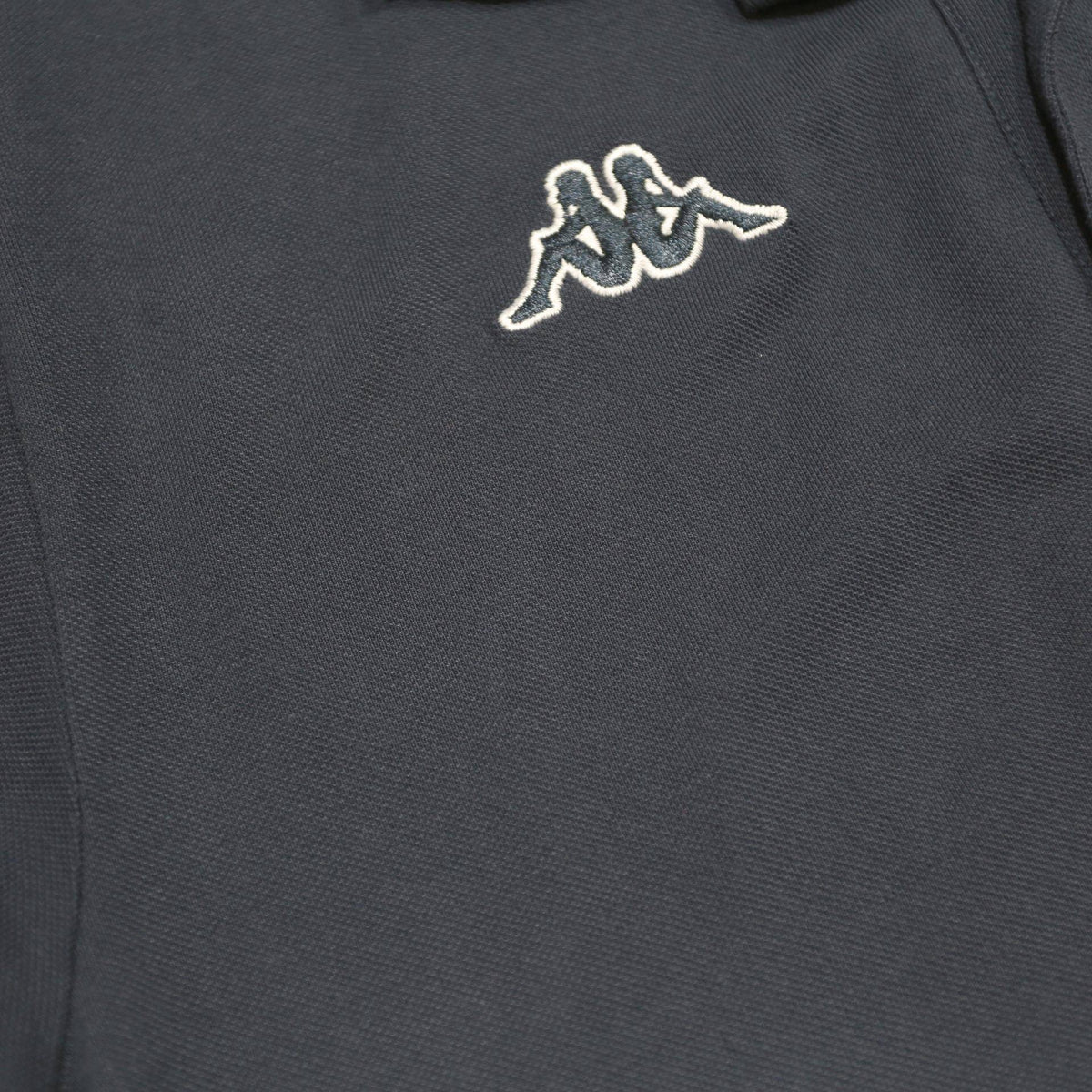 KAPPA Mens Navy Blue Short Sleeve Plain Polo Shirt L Cotton Casual
