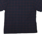 TOMMY HILFIGER Mens Navy Blue Short Sleeve Check Polo Shirt M Classic Fit