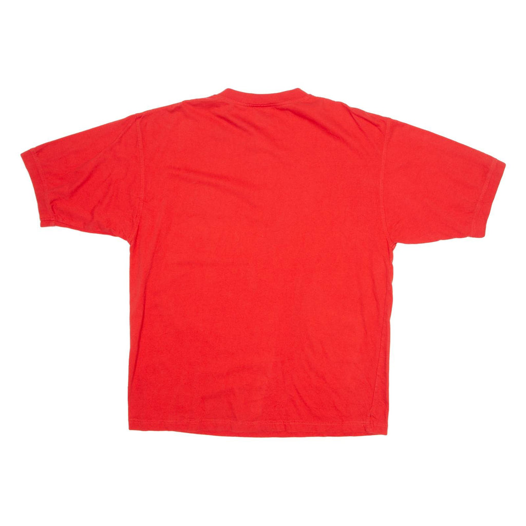 WINNER'S CIRCLE NASCAR Mens T-Shirt Red USA Button Neck L