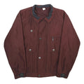 KING CLUB Mens Maroon Jacket S Polyester Plain Zip Closure Casual Wear